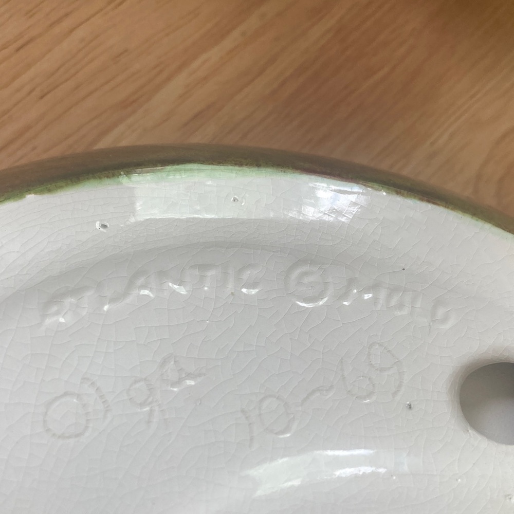Vintage Green Ceramic Swirl Ashtrays - Picture 5 of 5